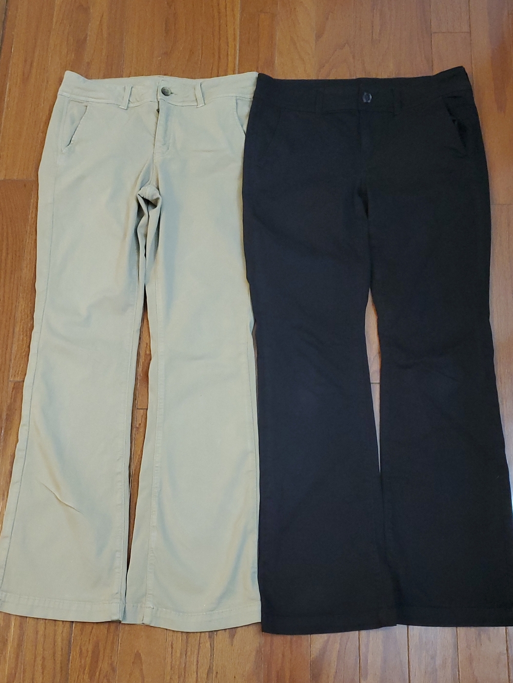 Women's American Eagle Super Stretch Kick Boot Khaki Pants Sz 10 Lot Of 2 Chinos